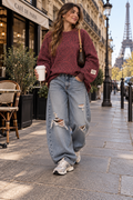 Panterprint Sweater Bordeaux