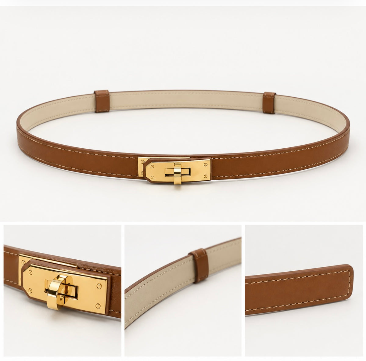 Lederen Riem - Bruin